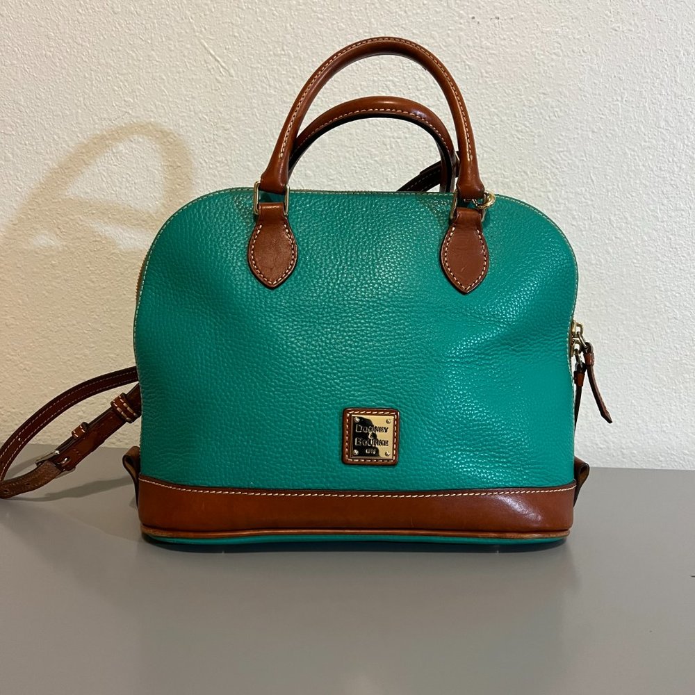 Dooney & Bourke Pebble Leather Zip Satchel